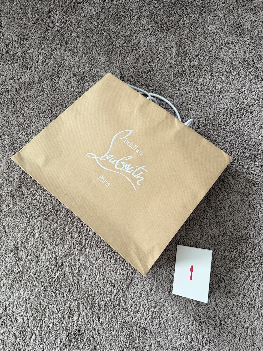 Christian Louboutin Beige Tote with White Logo